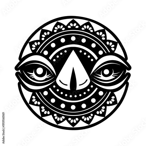 A glyph style icon of fortune symbol