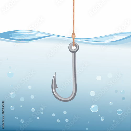 Fishing hook waiting bait