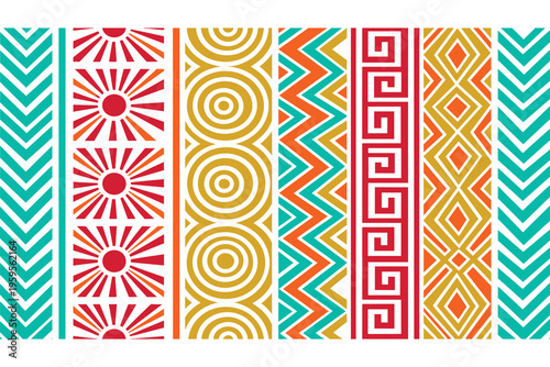 Colorful geometric pattern designs 3.