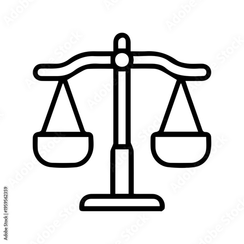 Fotografie Balance scale icon for justice