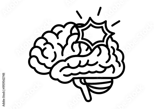 Human Brain Vector Illustration Anatomy Mind Medicine 3D Psychology