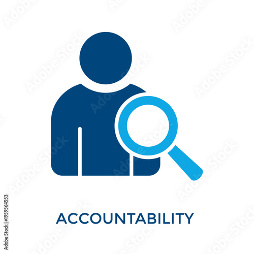 Accountability Icon Dual Tone Style. Vector Illustration For Graphic Design
