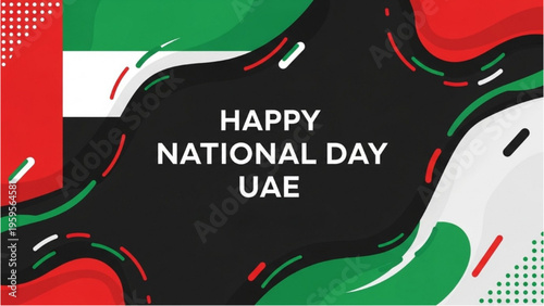 UAE National Day celebration with colorful abstract design