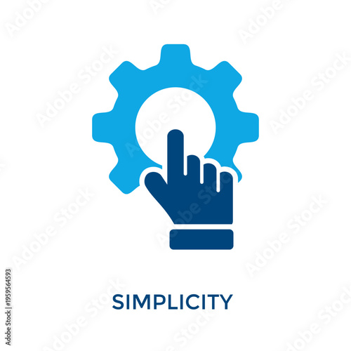 Simplicity Icon Dual Tone Style. Vector Illustration For Graphic Design