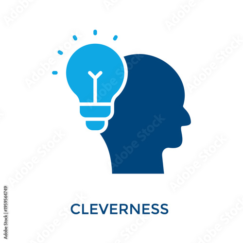 Tableau sur toile Cleverness Icon Dual Tone Style