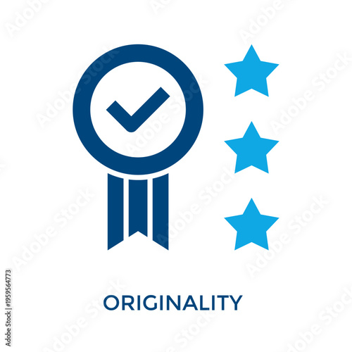 Originality Icon Dual Tone Style. Vector Illustration For Graphic Design