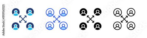 Across Functional Multi Style Icon Set Vector 