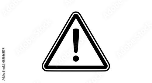 Free Download Hazard warning sign with exclamation mark, vector attention symbol for danger and caution - GFXLoad