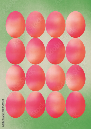 colorful gradient texture background with pink easter egg pattern