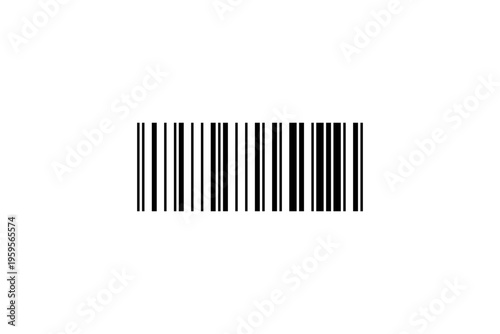 Abstract Black Barcode Line Pattern
