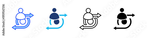 Scrum Master Multi Style Icon Set Vector 