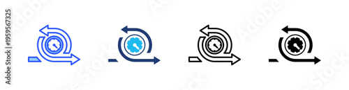 Sprint Multi Style Icon Set Vector 