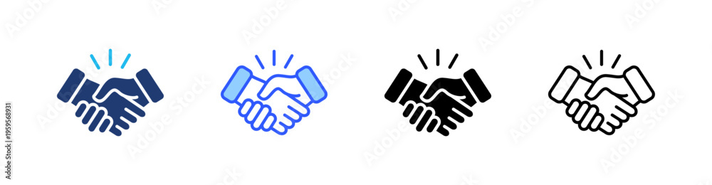 Obraz premium Trust Multi Style Icon Set Vector 