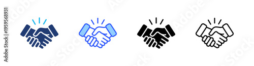 Trust Multi Style Icon Set Vector 