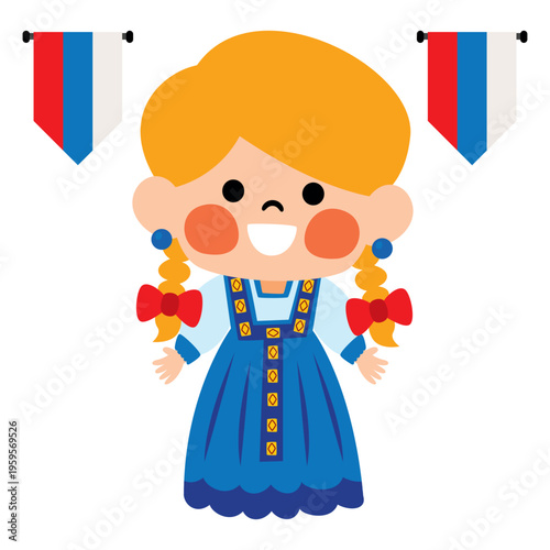 Cartoon Drawing Of Russian Girl
