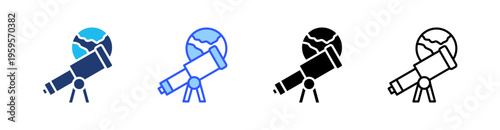 Discover Multi Style Icon Set Vector 