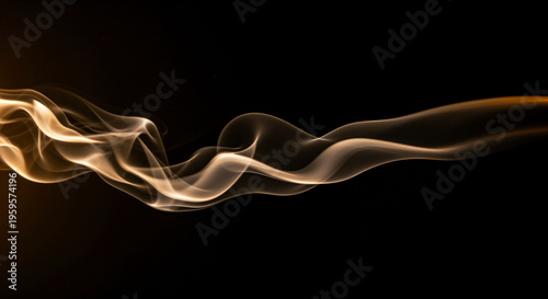 Wallpaper Mural abstract white flowing smoke on black background Torontodigital.ca