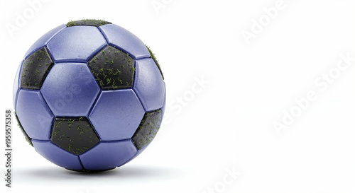 Wallpaper Mural Soccer ball isolated on white gray background. Football traditional sport game leather ball white and black color copy space, banner. 3d illustration Torontodigital.ca