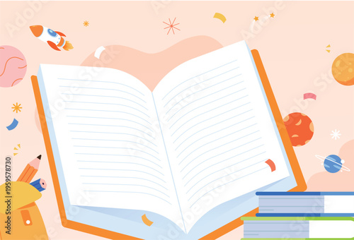 Vector illustration of children's entertainment and leisure lifestyle on Children's Day