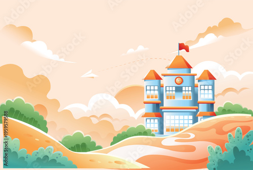 Vector illustration of children's entertainment and leisure lifestyle on Children's Day