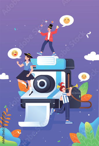 Vector illustration of children's entertainment and leisure lifestyle on Children's Day