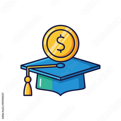 education investment growth and tuition savings icon
