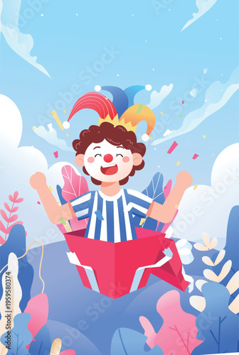 Vector illustration of children's entertainment and leisure lifestyle on Children's Day