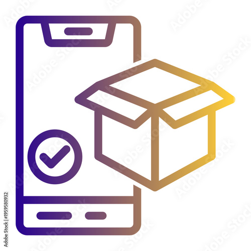 Minimum Viable Product Prototype icon from the Digital Business icon collection (Outline Gradient Style)
