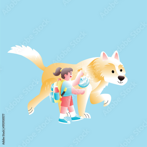Vector illustration of children's entertainment and leisure lifestyle on Children's Day