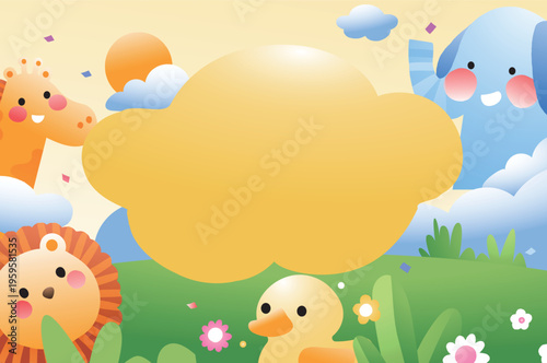 Vector illustration of children's entertainment and leisure lifestyle on Children's Day