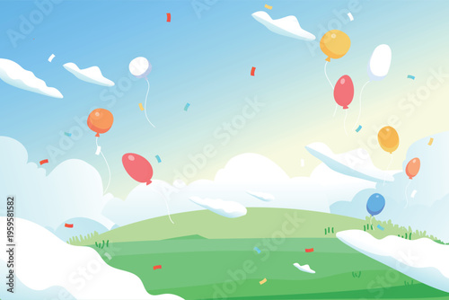 Vector illustration of children's entertainment and leisure lifestyle on Children's Day