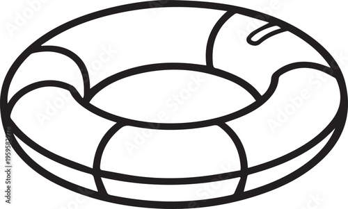 An abstract illustration of a life buoy, essential for water safety.