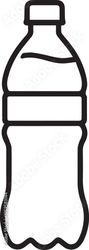 A sleek and modern illustration of a water bottle, symbolizing hydration and refreshing purity.