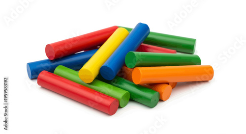 Vibrant Assortment of Colorful Chalk Sticks Piled Together for Creative Drawing and Artistic Expression