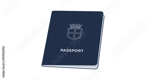 Travel Document, International Passport with Emblem, Secure Identification