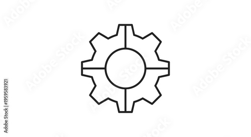 Gear icon mechanical symbol design.