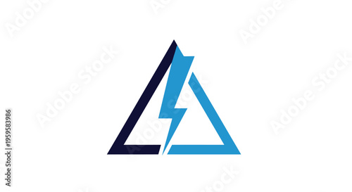 Free Download Electric triangle power symbol logo. - GFXLoad