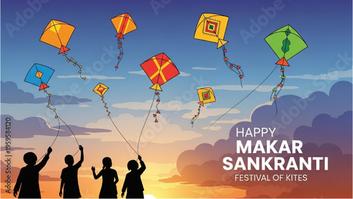 People fly colorful kites in sky on Festival of Kites celebration