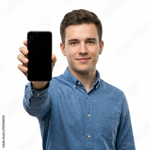 young man with mobile phone