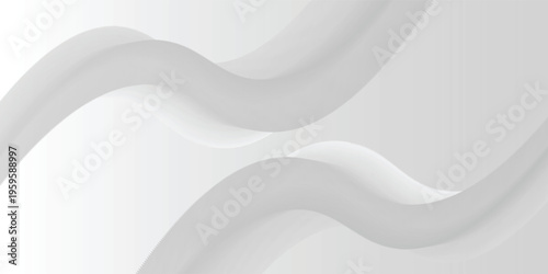 Latar belakang putih abstrak dengan garis bergelombang lembut yang elegan dan ilustrasi efek bayangan lembut yang lembut