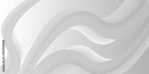 Latar belakang putih abstrak dengan garis bergelombang lembut yang elegan dan ilustrasi efek bayangan lembut yang lembut