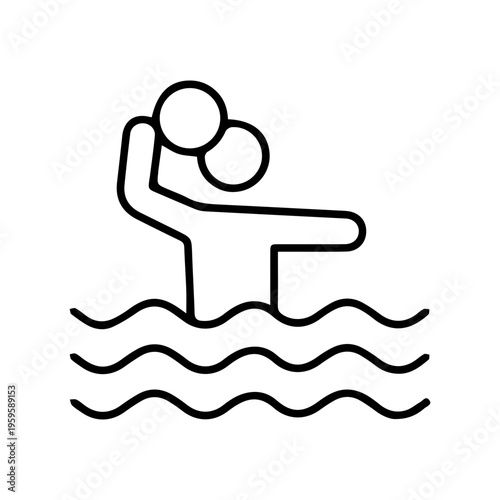 Water Polo Player Icon