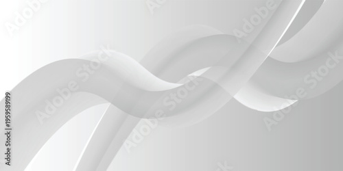 Latar belakang putih abstrak dengan garis bergelombang lembut yang elegan dan ilustrasi efek bayangan lembut yang lembut