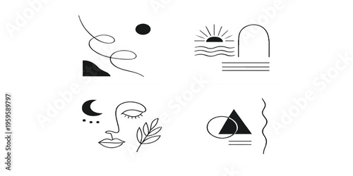 vector illustration of water drop and fire hydrant icon set