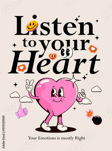 Charming motivational poster featuring a cute character and uplifting message. Perfect for inspiring positivity and self-trust, ideal for home decor or personal growth projects. Vector illustration