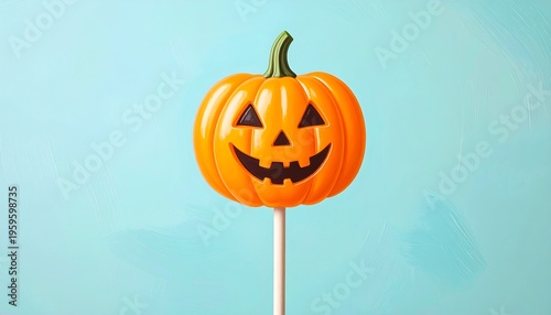 Halloween Pumpkin Lollipop on a Stick.