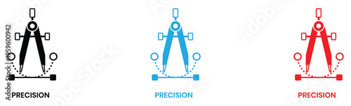 Three stages of human balance precision test with target accuracy illustration
