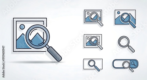 Magnifying glass icons