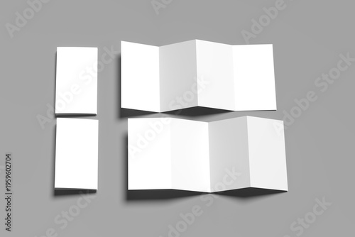 Modern Folded Brochure Mockup – A4 Trifold Branding Display