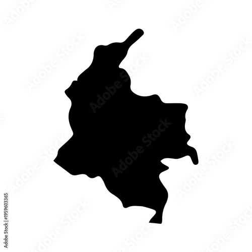  Colombia black map Vector Images & Graphics